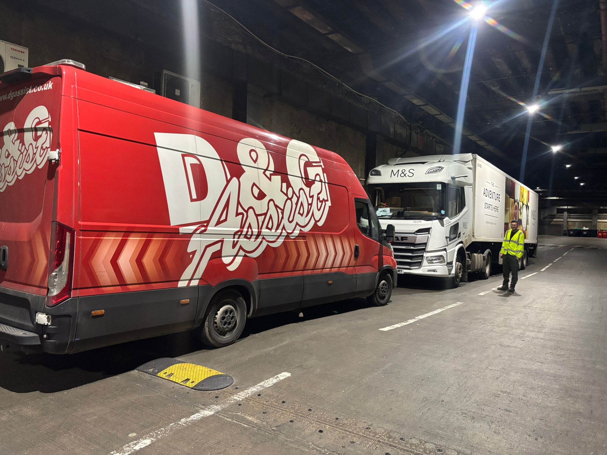 D&G Assist commercial service van attending an HGV breakdown
