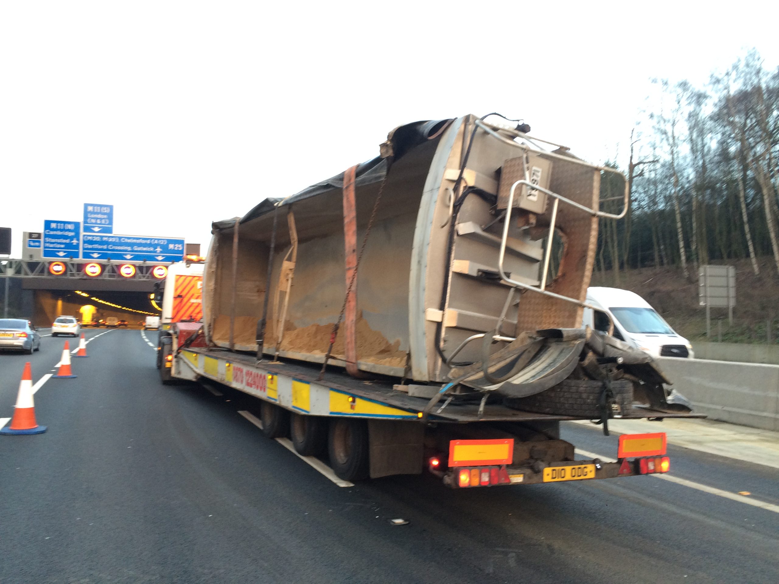 Recovery on a live highways scheme and roadworks