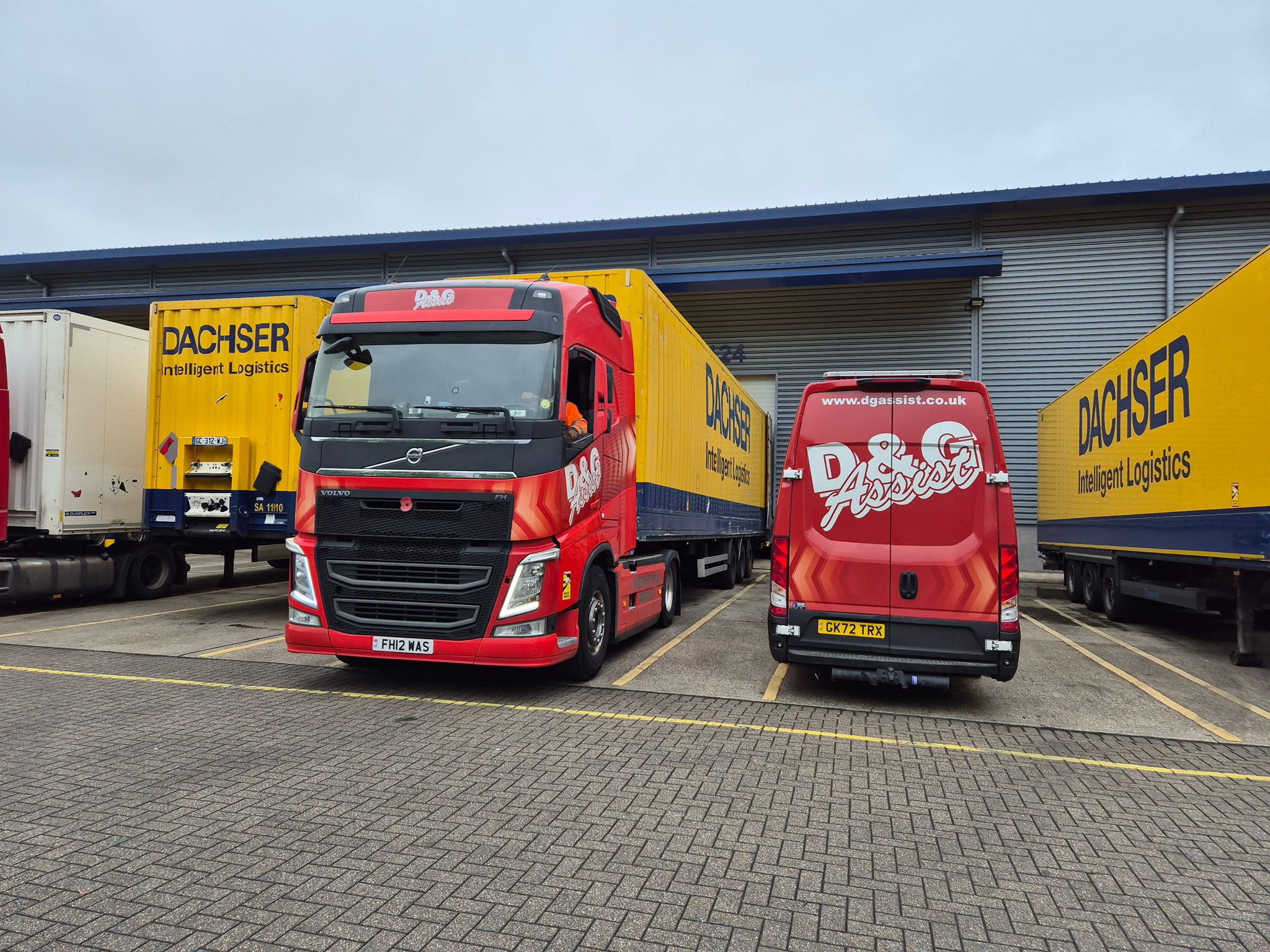 D&G Assist technician carrying out brake and electrical repairs on a commercial trailer